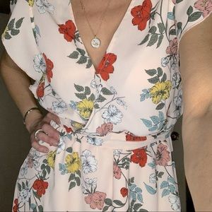 Jack by BB Dakota Mauve Rose Colored & Multicolored Floral Dress